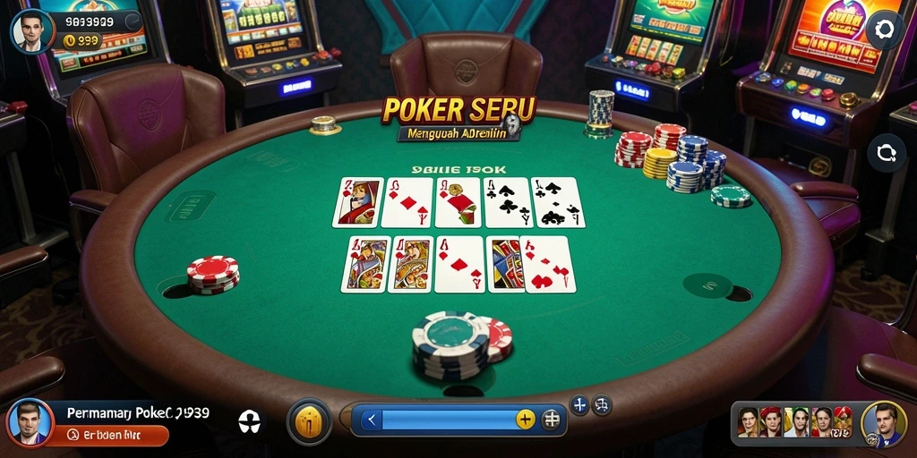 Gameplay Poker yang menegangkan dan seru di aplikasi 9939.