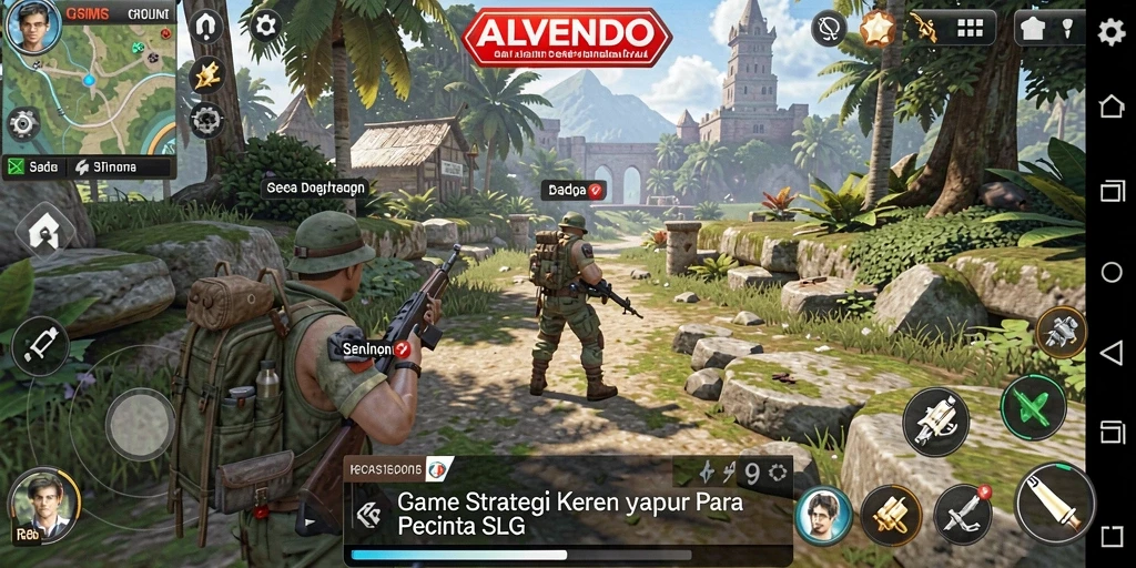 Tampilan gameplay strategi yang menantang dalam ALVENDO.