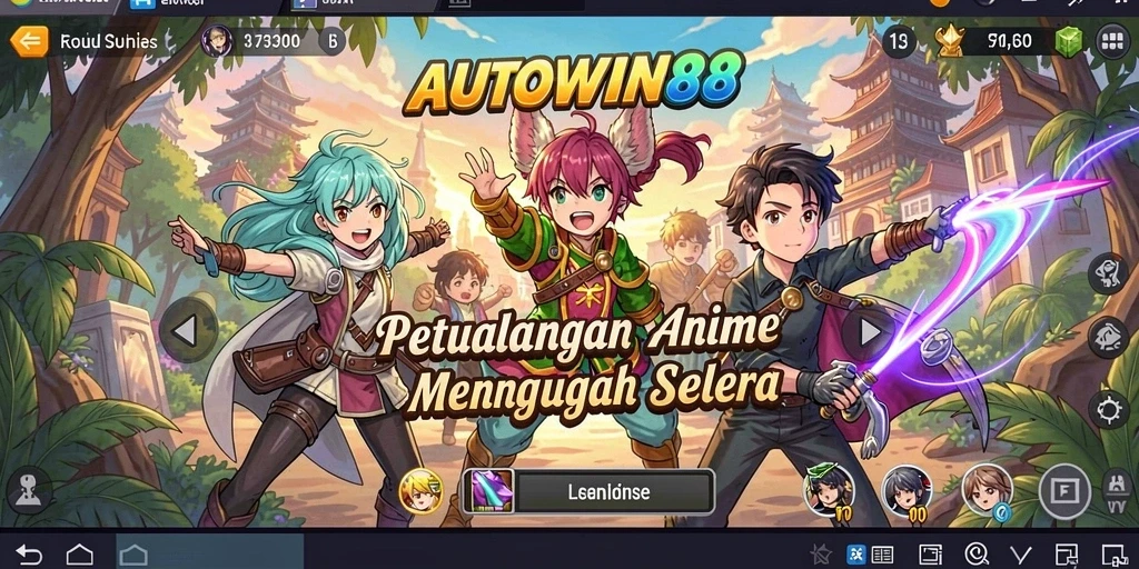 Screenshot AUTOWIN88 menampilkan aksi seru dari gameplay Anime.
