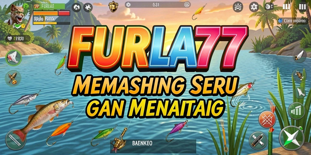 Screenshot gameplay FURLA77 menunjukkan pengalaman memancing yang mendebarkan.