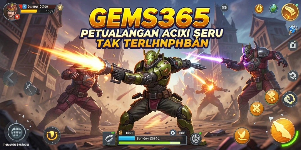 Tampilan gameplay seru di GEMS365 dengan aksi menegangkan.