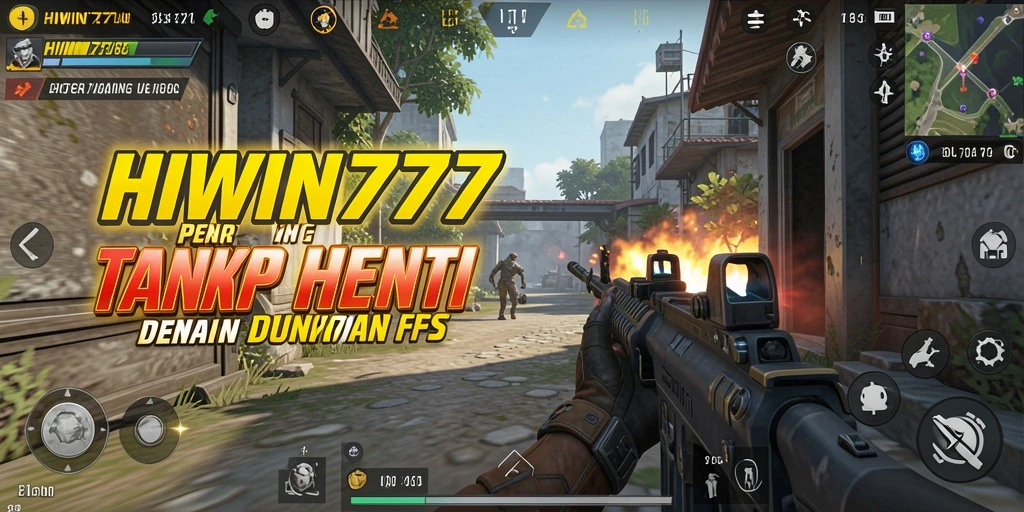 Tampilan gameplay mendebarkan HIWIN777 dengan aksi tembak-menembak.