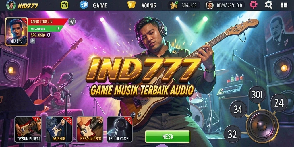 Tampilan menarik dari gameplay IND777 dengan berbagai lagu.