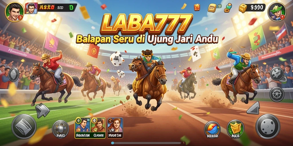 Tampilkan aksi balapan mendebarkan dari LABA777 dengan grafis menawan.