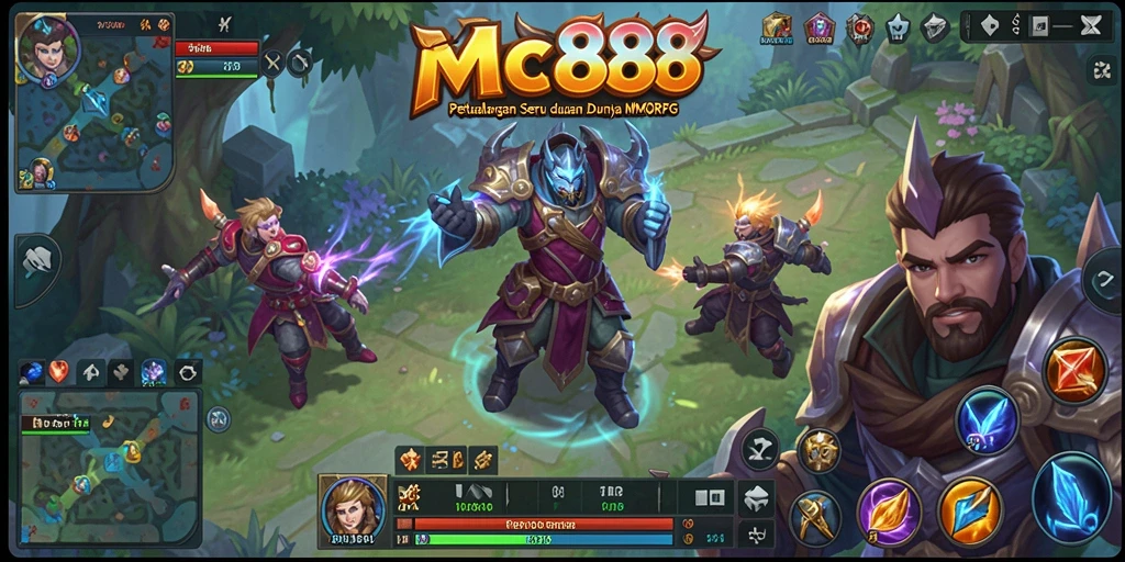 Tampilkan gameplay menarik dari MC888 dengan aksi seru MMORPG.