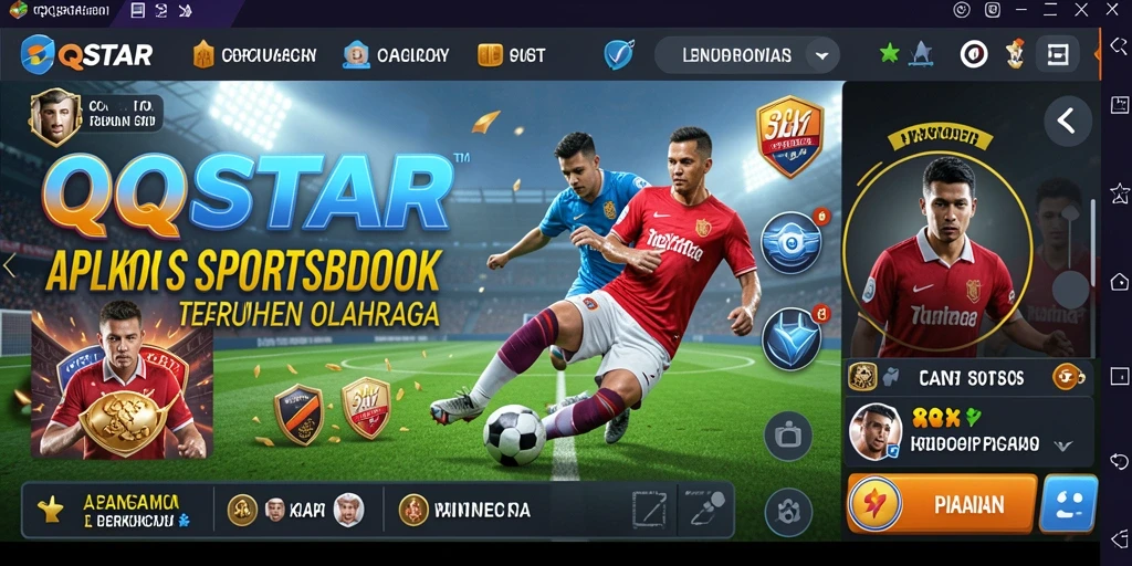 Tampilan utama QQSTAR yang menunjukkan fitur taruhan olahraga.