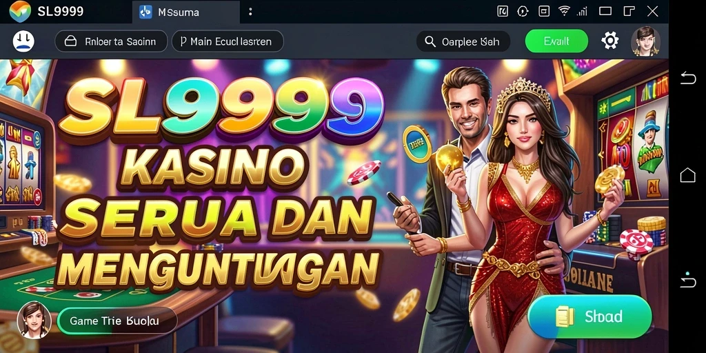 Tampilan gameplay SL999 yang mengasyikkan di dalam kasino virtual.