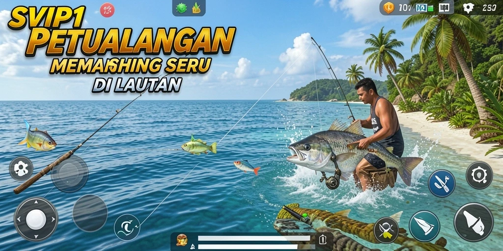 Tangkapan ikan menarik dalam gameplay SVIP1.