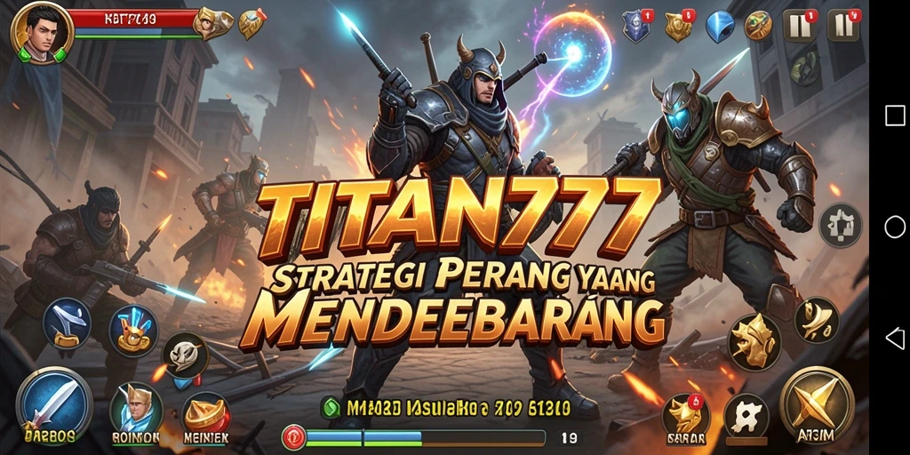 Tampilan menarik dari gameplay strategi di TITAN777.