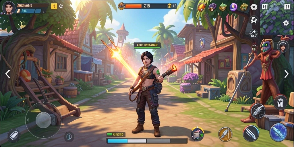 Screenshot Z18 menampilkan gameplay menyenangkan dengan karakter lucu dan grafis cerah.